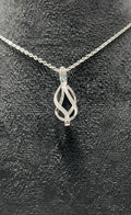 Twisted Pear Basket Cage Pendant